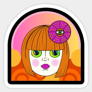 Yayoi Kusama Dollface Arch Sticker